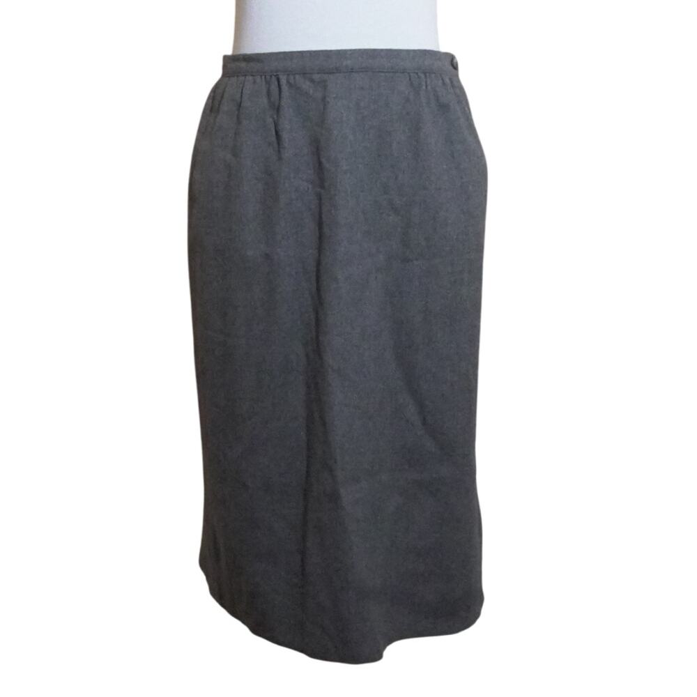VTG Pendleton Virgin Wool Midi Skirt Sz 14P Fall 1949 Lined Pocket Side Zip EUC